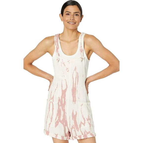 LUCKY BRAND Pants - LUCKY BRAND Ivory Sleeveless Cuffed Romper XXL